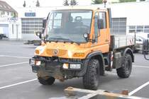 Unimog U300 abgestellt auf dem Betriebshof der Mercedes Benz Werksniederlassung Fulda am 06.06.2009