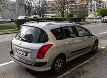 Rückansicht: Peugeot 308 SW. Foto: 04.2022.