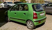 Hyundai Atos Prime (Facelift) in Tropical Green, gesehen in April, 2022.