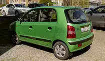 Hyundai Atos Prime (Facelift) in Tropical Green, gesehen in April, 2022.