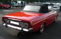 Heckansicht eines Ford Taunus P5 20M TS Deutsch Cabriolet. 9. Ford-Classic-Event an Mo´s Bikertreff in Krefeld am 03.09.2023.