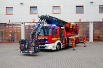 Feuerwehr Schwetzingen MAN TGM DL(A)K 23/12 (Florian Schwetzingen 33) am 26.08.23 bei einen Fototermin. Danke für das tolle Shooting