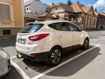 Rückansicht / Seitenansicht: hyundai ix35 SUV. Foto: Mai, 2022.