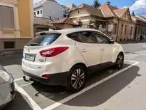 Rückansicht / Seitenansicht: hyundai ix35 SUV. Foto: Mai, 2022.