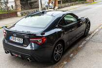 Rückansicht: Subaru BRZ Mk1 (zwillinge des toyota GT86). Foto: Mai, 2022.