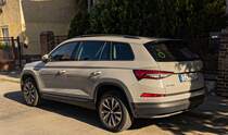 Rückansicht / Seitenansicht: Skoda Kodiaq. Foto: Mai, 2022.