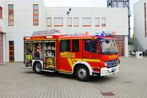 Feuerwehr Schwetzingen Mercedes Benz Atego HLF10 (Florian Schwetzingen 43) am 26.08.23 bei einen Fototermin. Danke für das tolle Shooting