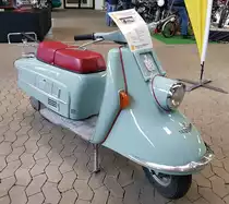 =Heinkel Tourist steht bei der Technorama 2023 in Kassel