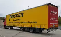 =Renault-Sattelzug von PEISKER-Logistik rastet im April 2023 an der A7