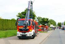Werkfeuerwehr MERCK Darmstadt MAN TGM ULF (Florian Merck 32/28-1) am 26.08.23 in Darmstadt Wixhausen