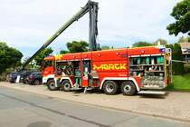 Werkfeuerwehr MERCK Darmstadt MAN TGM ULF (Florian Merck 32/28-1) am 26.08.23 in Darmstadt Wixhausen