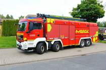 Werkfeuerwehr MERCK Darmstadt MAN TGM ULF (Florian Merck 32/28-1) am 26.08.23 in Darmstadt Wixhausen