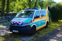 VGF VW T6 ELW Fahrstromtechnik am 02.09.23 in Frankfurt am Main Schwanheim am Straßenbahnmuseum