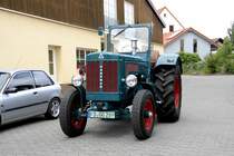 Hanomag Robust 800 S steht startbereit zum Oldtimertreffen. Gesehen am 07.06.2009 in Fulda-Kohlhaus
