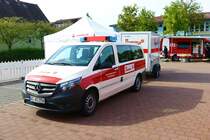 Die Johanniter Mercedes Benz Vito am 03.09.23 beim Feuerwehrfest 125 Jahre Eppertshausen