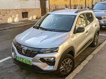 Dacia Spring eine der billigsten Elekroautos, gesehen in Juli, 2022.