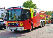 MERCK Werkfeuerwehr Mercedes Benz Econic Magirus HTLF 50/30-10 (Florian Merck 32/23-02) am 03.09.23 in Eppertshausen bei der 125 Jahre Feier