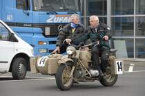 BMW R 75 mit Seitenwagen rollt zur Sonderaufgabe anl. der DMV Classic-Tour 2009 des MSC Fulda am 07. Juni 2009