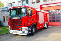 BF Ludwigshafen Scania Rosenbauer TLF4000 am 24.09.23 beim Tag der offenen Tür an der Wache Nord 