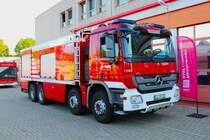 BASF Werkfeuerwehr Mercedes Benz Actros Sonderlöschfahrzeug (Florian Anilin 1/26/1) am 24.09.23 beim Tag der offenen Tür der Berufsfeuerwehr