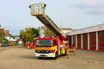 Feuerwehr Dieburg Mercedes Benz Atego DLK 23/12 (Florian Dieburg 1/30-1) am 29.09.23 bei einen Fototermin. Danke für das tolle Shooting 