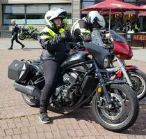 =Honda steht abfahrbereit zur geführten Tour vom Konrad-Zuse-Hotel in Hünfeld, 07-2023