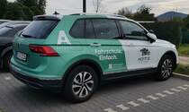 =VW Tiguan einer Berliner Fahrschule steht im Juli 2023 in Geisa