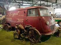 =Goliath Express wartet auf seine Restaurierung im Zylinderhaus in Bernkastel-Kues, 04-2023.