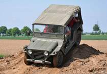 Alter US-Cheep bei einem  Ritt durchs Gel�nde  mit G�sten, anl��lich einer Fahrzeugausstellung in Odendorf am 10.05.2009