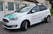 =Ford C-max als Werbeträger für die Podologiepraxis HOEBEL in Petersberg, 08-2023