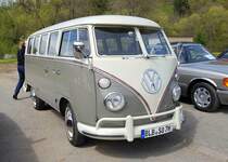 =VW T 1 steht bei der Oldtimerveranstaltung in Frankenberg/Eder im Mai 2023