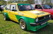 =VW Golf I, gesehen bei der Oldtimerveranstaltung in Frankenberg/Eder im Mai 2023