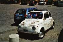 Fiat 500 aus Italien 106'955 TE in Sibiu/Rum�nien am 27. Mai 2009
