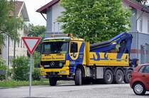 MB ACTROS 8x4 mit Kranaufbau in Biessenhofen Mai 2009
