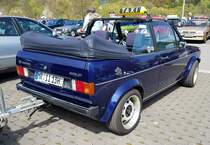 =VW Golf Cabrio steht bei der Oldtimerveranstaltung in Frankenberg/Eder im Mai 2023