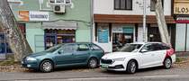 Skoda Octavia Combi, der zweiten (links) und vierten (rechts) Generation. Foto: 12.2022.