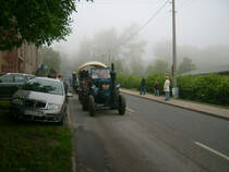 45 PS Lanz Bulldog beim Korso duch gr�nhain anl��lich des5. Oldtimer und Traktorentreffen des ADMV