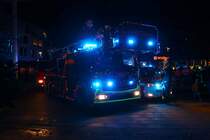 Feuerwehr Kelkheim Mercedes Benz Atego DLK 23/12 am 23.12.23 bei der Christmas Fire Truck Show in Kelkheim