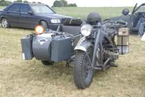 Z�ndapp KS 750 mit Seitenwagen bei der Oldtimerausstellung in Fulda-Harmerz am 07.06.2009 
