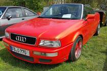 =Audi 80 Cabriolet, gesehen bei der Oldtimerveranstaltung in Frankenberg/Eder im Mai 2023