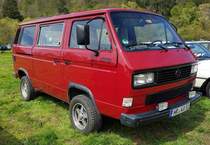 =VW T3, ausgestellt bei der Oldtimerveranstaltung in Frankenberg/Eder. Mai 2023