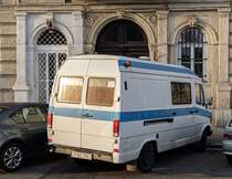 Rückansicht: MMercedes-Benz T1. Foto: Dezember, 2022.