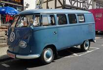 =VW T 1, gesehen bei der Oldtimerausstellung in Spangenberg, 05-2023