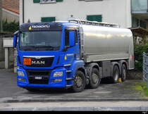 MAN mit Tankaufbau abgestellt in Kerzers/FR am 31.12.2023