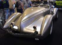 Heckansicht einer Replica eines Auburn 851 Boattail Speedster. Essen Motorshow am 06.12.2023.