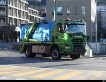 Scania Muldentransporter unterwegs in Schaan/FL am 27.12.2023