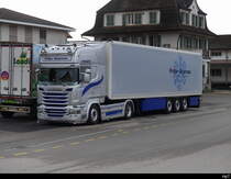 Scania R580 abgestellt in Kerzers/FR am 31.12.2023