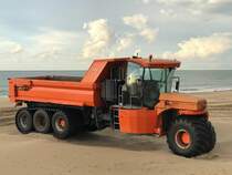 =HOVERTRACK steht am Strand von Ostende im September 2023
