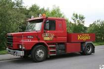 Scania 113m / 360 Hauber des Cirkus Krone, abgestellt in Creidlitz w�hrend der Cirkus in Coburg gastierte. Aufgenommen am 19. Juni 2009.
