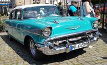 =Chevrolet Bel Air, Bj. 1957, V 8, 5,7 l, 250 PS, ausgestellt bei der Oldtimerveranstaltung in Spangenberg im Mai 2023